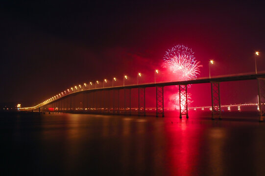 澳门氹仔跨海大桥夜景