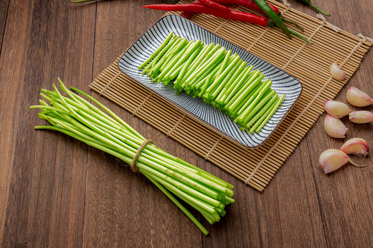 新鲜藜蒿食材