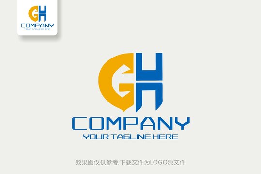 休闲娱乐英文GH字母logo