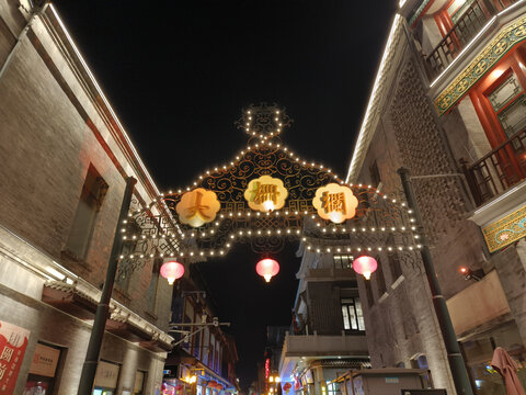 北京前门大栅栏夜景