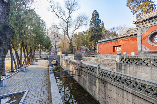 山西太原晋祠公园景观