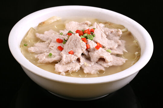 老盐菜滑肉汤