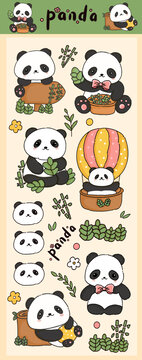 小熊猫咕卡贴纸