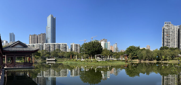 城市纯净天空背景