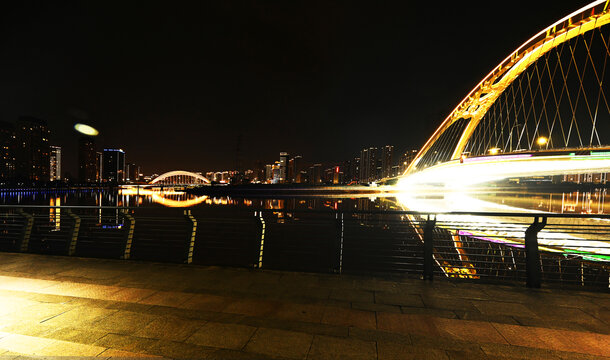 大桥夜景城市夜景