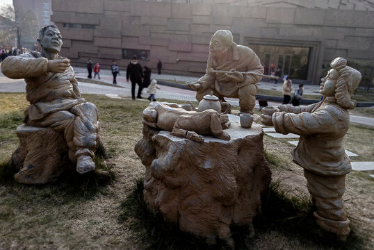 泾渭茯茶小镇雕塑