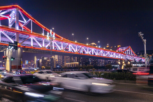 重庆夜景-曽家岩大桥