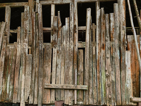 乡村老屋木板墙
