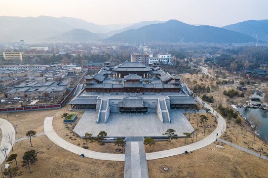 山西太原晋祠公园景观