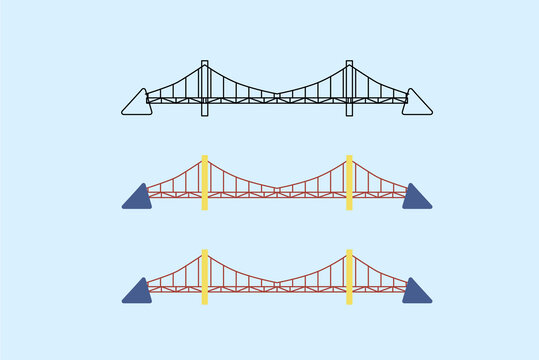 城市建筑矢量元素大连跨海大桥