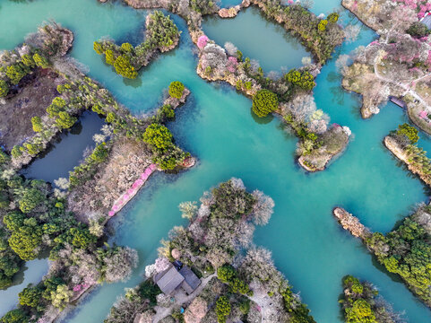 杭州西溪湿地国家公园航拍