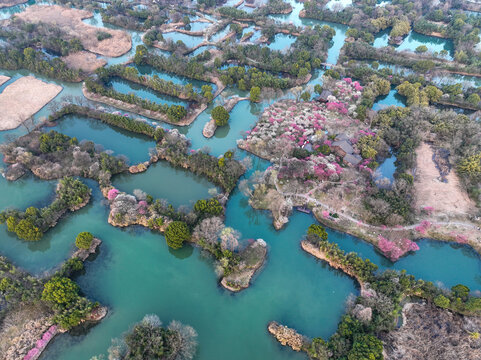 杭州西溪湿地国家公园航拍