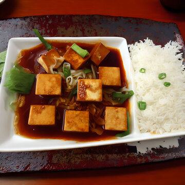 麻婆豆腐双拼饭