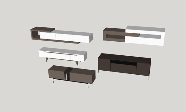 电视柜SU模型