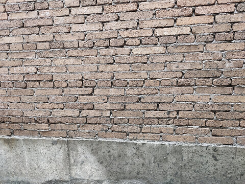 砖墙背景与混凝土