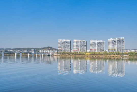 中国辽宁抚顺浑河风景