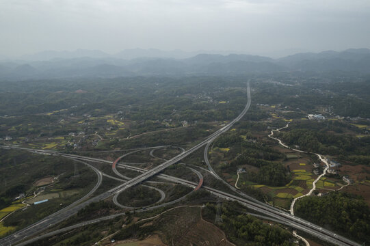 宜岳高速公路互通航拍