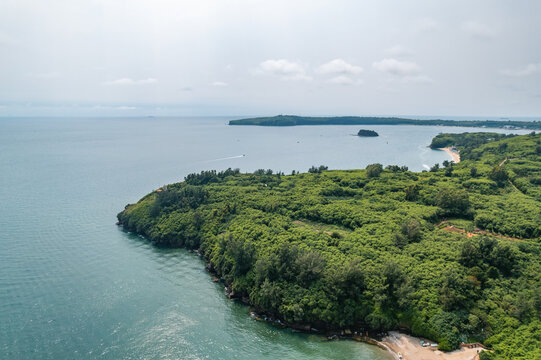 广西北海涠洲岛海岛风光航拍