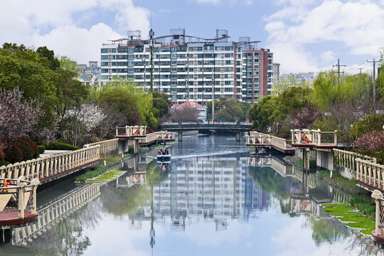 上海大宁地区城市风光