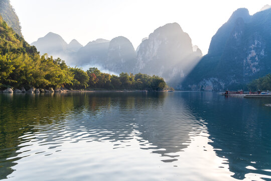 桂林杨堤山水风光