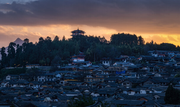 丽江古城夜景