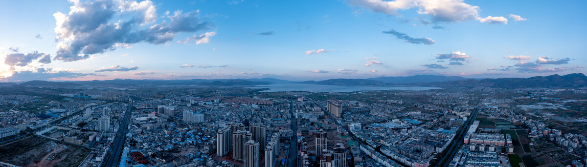 云南玉溪江川区全景