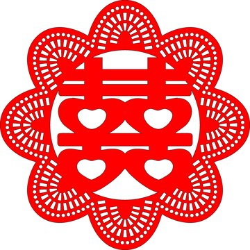 花边喜字