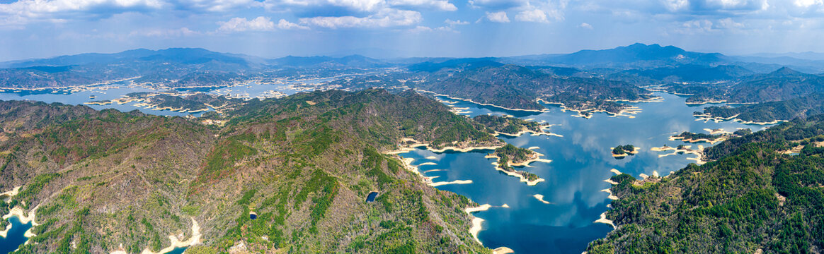 湖南岳阳铁山水库湖泊千岛湖