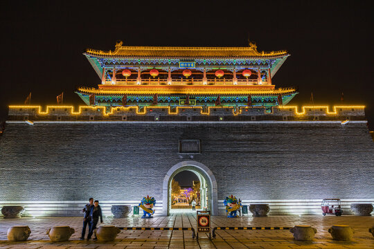 山东青州古城夜景