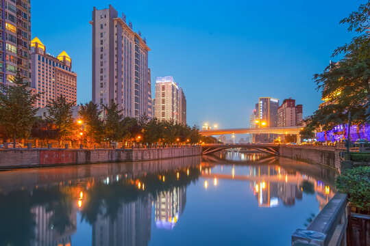 成都市南河夜景