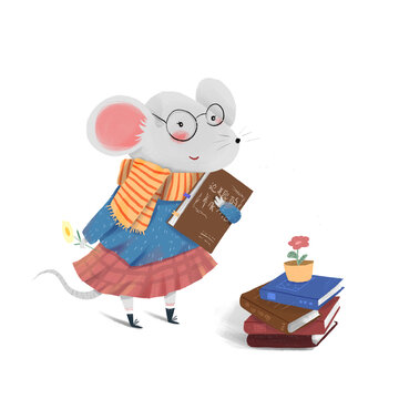 读书鼠女