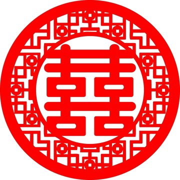 古典花边喜字