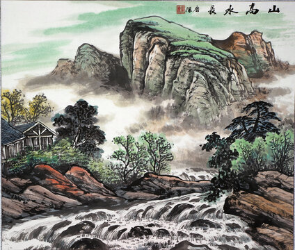 青绿山水画