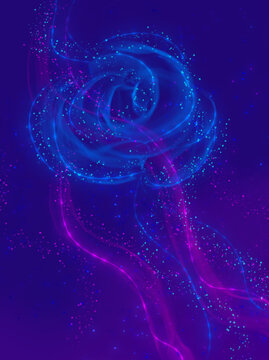 创意简约抽象粒子玫瑰星云背景