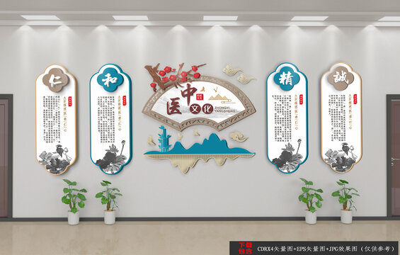 中式中医院文化墙