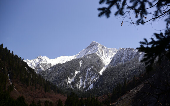 九寨沟雪山