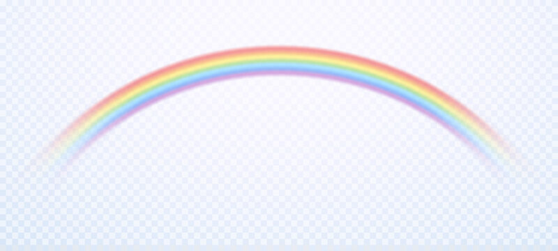 七色彩虹透明免抠图片素材