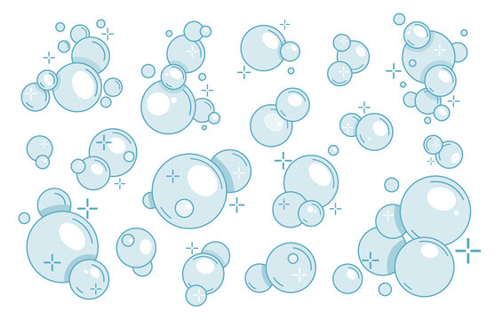 抽象肥皂泡泡 平面插图素材集合