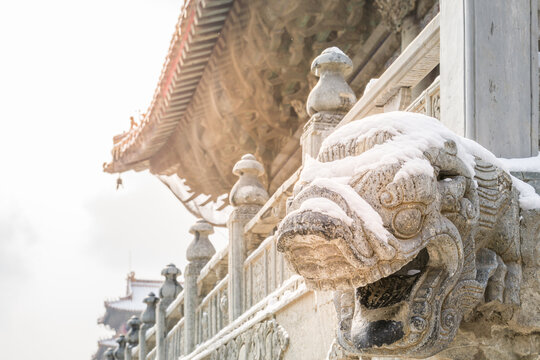 冬天雪后的沈阳清昭陵