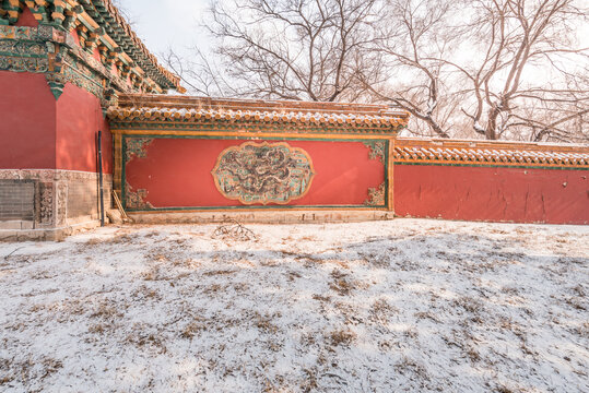 冬天雪后的沈阳清昭陵