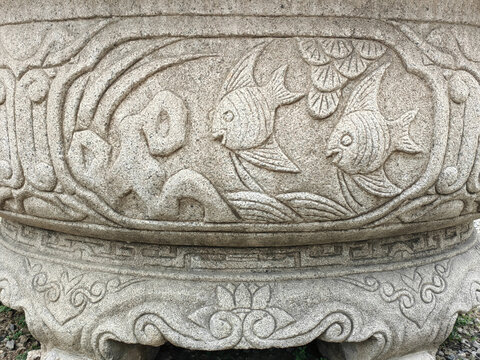 浮雕金鱼