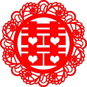 花边喜字