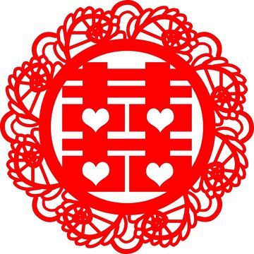 花边喜字