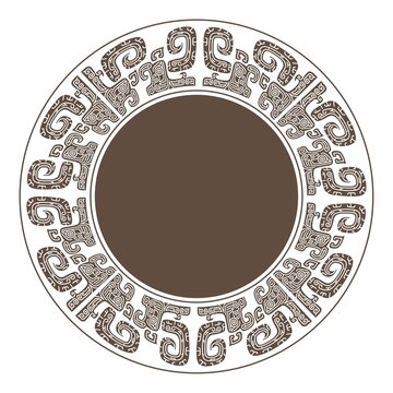 青铜器圆矢量设计图案