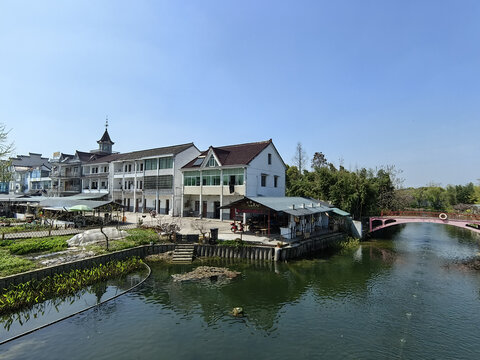 浙江农村景区村庄潘家浜村