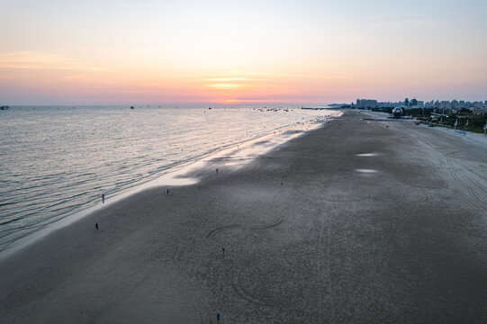 中国广西北海银滩海景风光