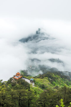 云雾中的大别山