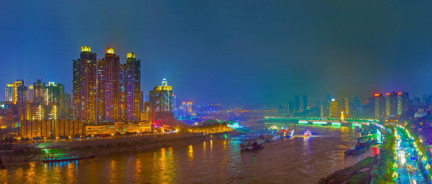 重庆市朝天门码头夜景