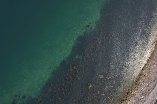 海岛和礁石岛礁海洋生态纹理