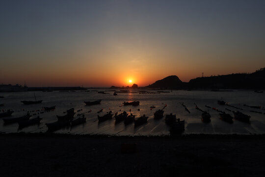 海岛日出日落海洋岛屿风景美景